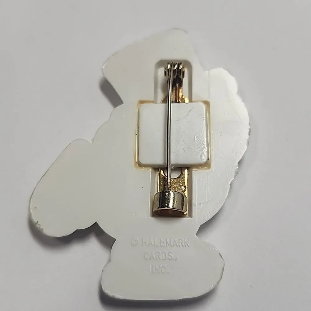 Vintage Estate Snowman Christmas Brooch Signed HALLMARK CARDS INC